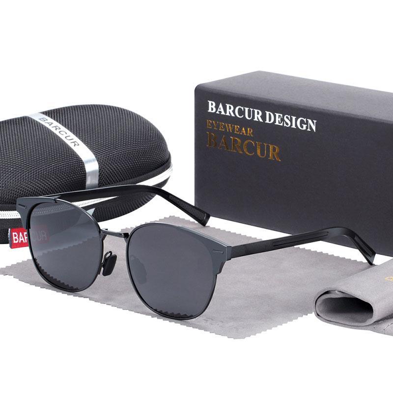 Luxury Elegant Aluminium Magnesium Sunglasses Round Glasses for Men With UV400 Protection - SJB-DIAMOND ELITES