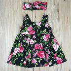 Interesting Toddler Kids Baby Girl Party Princess Floral summer Dress Pageant Clothes With Bow