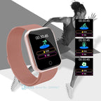 Luxury NEW Fashion Style Stainless Steel Smart Watch For Women and Men Electronics Sport Wrist Watch For Android IOS Square Smartwatch Smart - SJB-DIAMOND ELITES