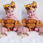 Elegant Luxury Floral Newborn Baby Girl Toddler Outfits Off shoulder Solid Tops Floral Short Pant Headband Bow Set For Baby Girls