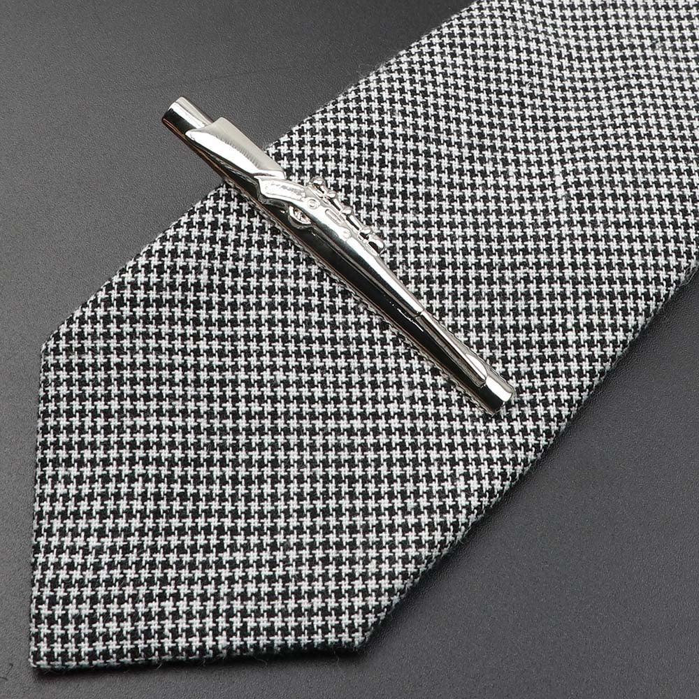Unique Stainless Tie Clips Guitar Lizard Shaped Tie Clips Tie Clip Classic Tie Bar Clip Regular Trendy Durable Metallic Necktie Clips Wedding Business Ties Necktie Clips Pin For Mens Ideal Gift Stevvex