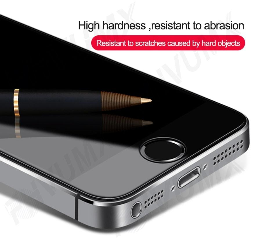 100D Transparent Tempered Glass For iPhone 7 8 6 6S Plus Glass Screen Protector On iPhone 5 5C 5S SE 2020 Glass Protective Film Tempered Glass Screen Protector Stevvex