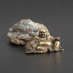 Antique Copper Maitreya Buddha Statue Small Desktop Brass Ornament Home Decor Sculptures Religions Room Desk Decoration Figurine Lootquake LLC