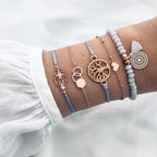 Modern Fashion New Luxury Different Style Elegant Elephant Tree Of Life Tassel Chain Bracelet Sets For Women Jewelry Trend Sets For Her - SJB-DIAMOND ELITES
