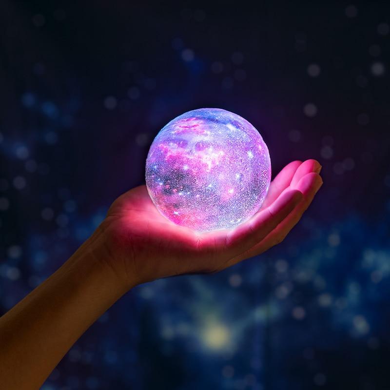 STEVVEX  New3D Print Star Moon Colorful Lamp  With Change Touch Option Home Decor Creative Gift Usb Led Night Light Galaxy Lamp Birthday Gift Lamp - SJB-DIAMOND ELITES