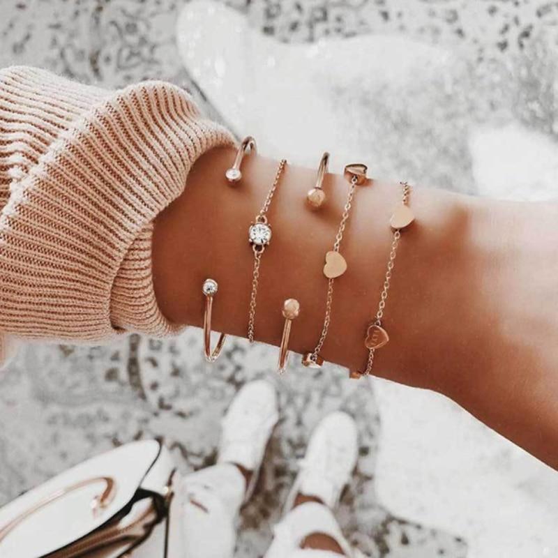 Bohemian Gold Tassel Bracelets For Women Summer Shell Clear Crystal Stone Luxury Jewelry - SJB-DIAMOND ELITES