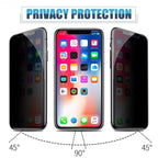 3PCS Anti-spy Protective Tempered Glass for IPhone 11 12 13 14 Pro Max 12 Mini X XS XR 6 6S 7 8 Plus Privacy Screen Protectors Anti-Spy HD Tempered Glass Shatterproof Shockproof Screen Protector Stevvex