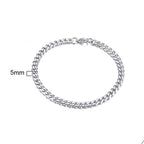 Men's Bracelet Curb Cuban Link Chain Stainless Steel Mens Womens Bracelets Bangle Gold Tone No Fade