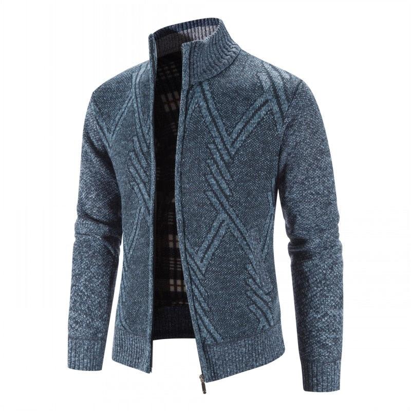 New Autumn Winter Jacket Men Warm Casual Slim Fit Fleece Jacket Elegant Jackets For Men Warm Soft Sweater Solid Jackets Casual Business Men Clothing Lightweight Hooded Jackets Stevvex