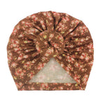 Luxury Modern Donut Baby Beanie Turban Hat Baby Cap Cotton Fruit Print Floral Toddler Baby Girl Cap Design