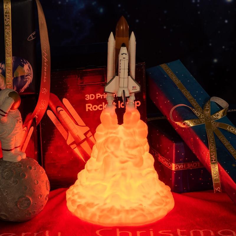 New 3D Print Space Shuttle Lamp Night Light For Space Fans Moon Lamp Rocket Lamp As Room Decoration - SJB-DIAMOND ELITES