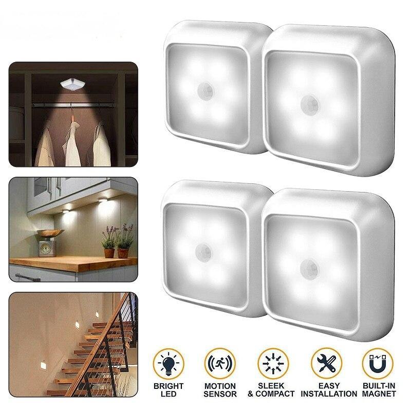 STEVVEX Wireless LED Pair Lamps with Motion sensor night lights lamp bedroom water closet Cabinet Corridor  Stairwell  Entrance battery lights - SJB-DIAMOND ELITES