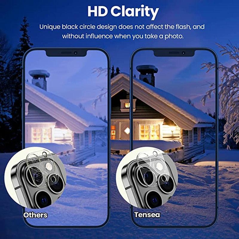 3PCS Camera Lens Protection For iPhone 12 13 14 Pro Max Lens Screen Protector 3D Full Tempered Glass For 11 ProXS MAX Camera Tempered Glass Camera Lens Protector Guard for iPhone Stevvex