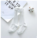 Non-slip Cotton Princess Knee High Long Skin-friendly Socks With Bow Mesh Newborn For Baby Girls Stevvex