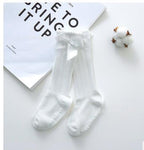 Non-slip Cotton Princess Knee High Long Skin-friendly Socks With Bow Mesh Newborn For Baby Girls Stevvex