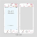 3D Curved Edge Tempered Glass for iPhone 6 6s 7 8 Plus Fashion Flowers Pattern Screen Protector Protective Film Tempered Glass Screen Protector Designed for iPhone Stevvex