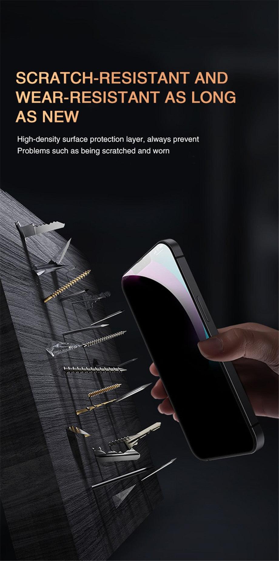 Full Cover Anti-Spy Screen Protector For iPhone 11 12 13 PRO MAX Privacy Glass For iPhone 14 Pro 8 Plus XS Max XR Tempered Glass Anti-Spy  Privacy Screen Protector for iPhone Stevvex