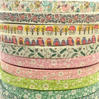 5Y 1.5cm/2.5cm Flowers Printed Cotton Floral Ribbon For Handmade DIY Craft Scrapbook Gift Packing Easter Wedding Christmas Deco Lootquake LLC