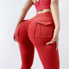 New Leggings Women's Pants Sport Yoga Pants Tight High Waist Elastic Women's Pocket Legging Women's High Waist Yoga Pants Tummy Control Slimming Bottom Leggings Workout Running Pants Stevvex