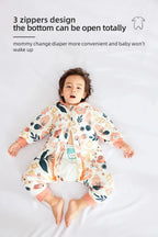 Baby Sleeping Bag Cute Flowers Print Toddler Sleepwear Walk Play Pajamas 2.5Tog Thick Winter Keep Warm Sleepsack 1-4 Years