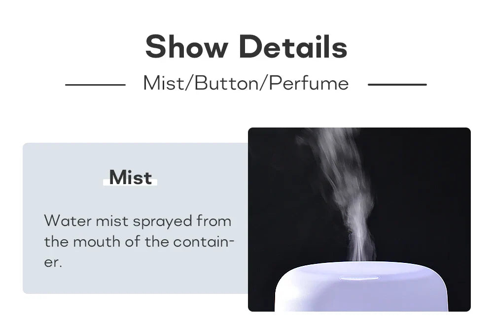 Air Humidifier Essential Oil Diffuser 300ML 500ML 1000ML With Lights Remote Control Ultrasound Electric Aromatherapy Diffuser Lootquake LLC