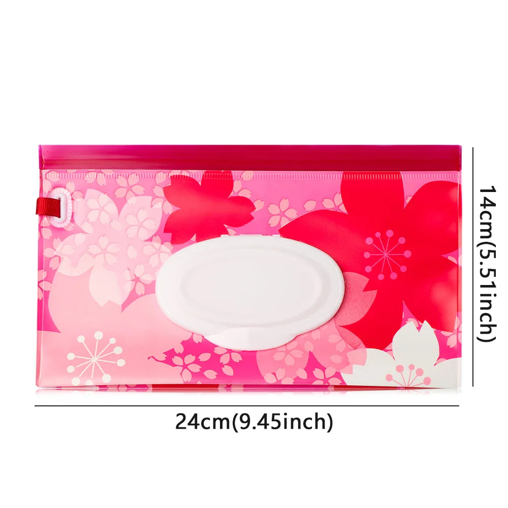 NEW Portable EVA Baby Wet Wipe Holder Case Reusable Refillable Wet Wipe Bag Tissue Box Snap-Strap Cosmetic Pouch Home Storage Lootquake LLC