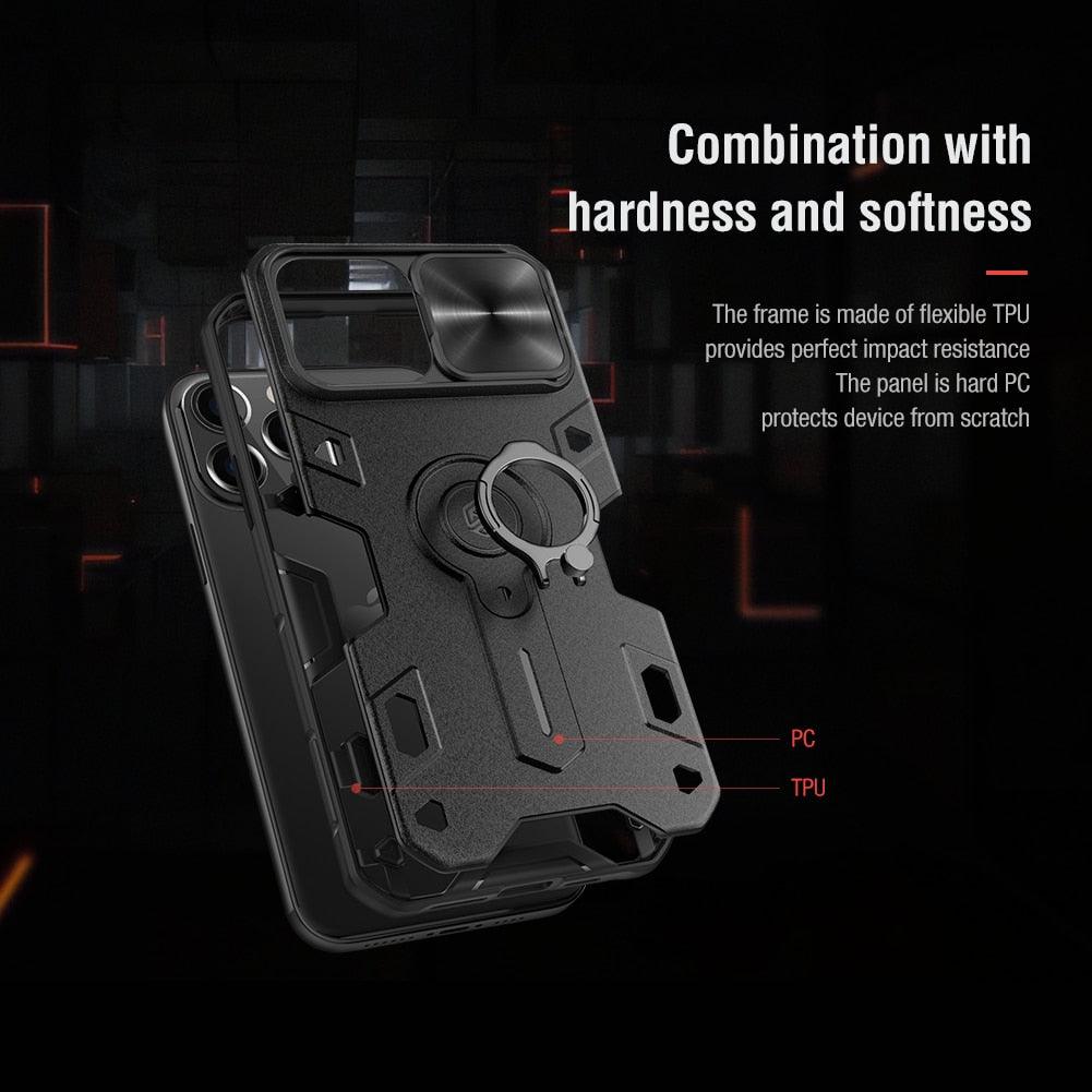 Slide Camera Lens Cover And Kickstand Ring Holder Heavy Duty Case iPhone 13 Pro Max Case iPhone 13 Mini Case With Ring Stand Camera Protection Slide Cover Stevvex