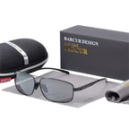 Luxury Elegent Rectangle Polarized Sunglasses Photochromic Driving Glasses For Men and Boys With UV400 Protection - SJB-DIAMOND ELITES
