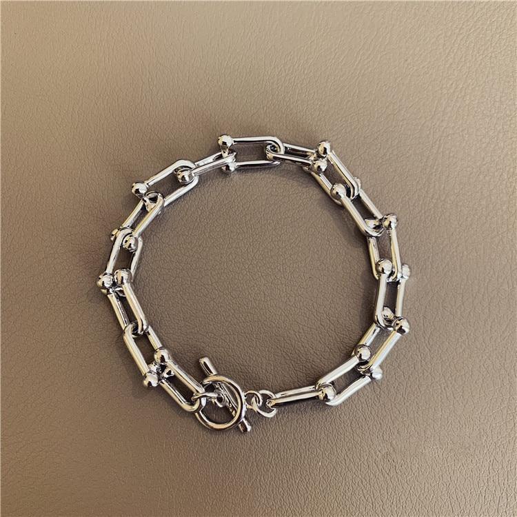 New Handmade Imitation Pearls Gold Metal Link Chain Bracelets for Women Girl Summer Party Luxury Jewelry Gift - SJB-DIAMOND ELITES