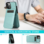 Luxury Cards Case For iPhone 14 13 12 Mini 11 Pro Max Durable Leather Strong Stand Holder Phone Cover Magnetic Flip Case For Women Girls With Card Holder Secure Card Holder Stevvex