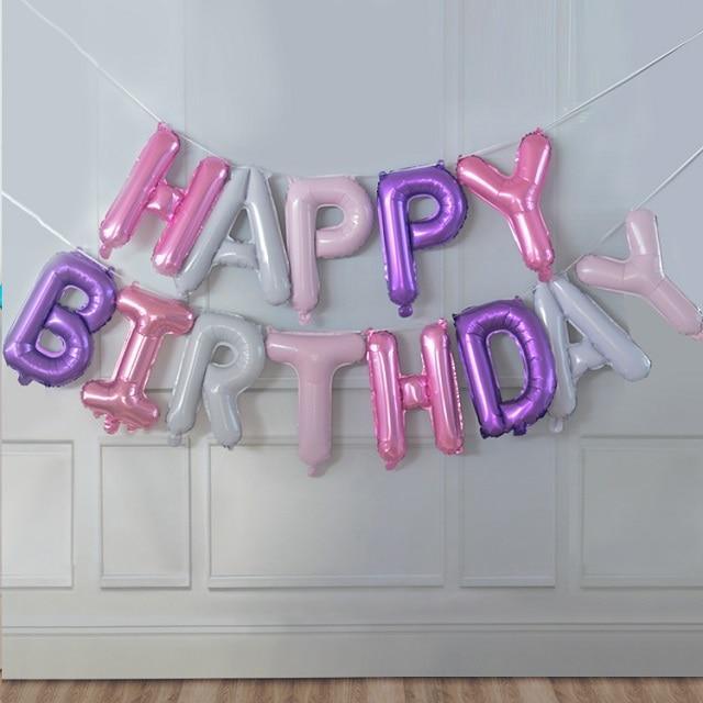 13pcs Luxury Happy Birthday Decoration Balloons Rose Gold Letter Foil Ballons Birthday Party Decorations Globos Balony Anniversaire For Birthdays and Celebrations - SJB-DIAMOND ELITES