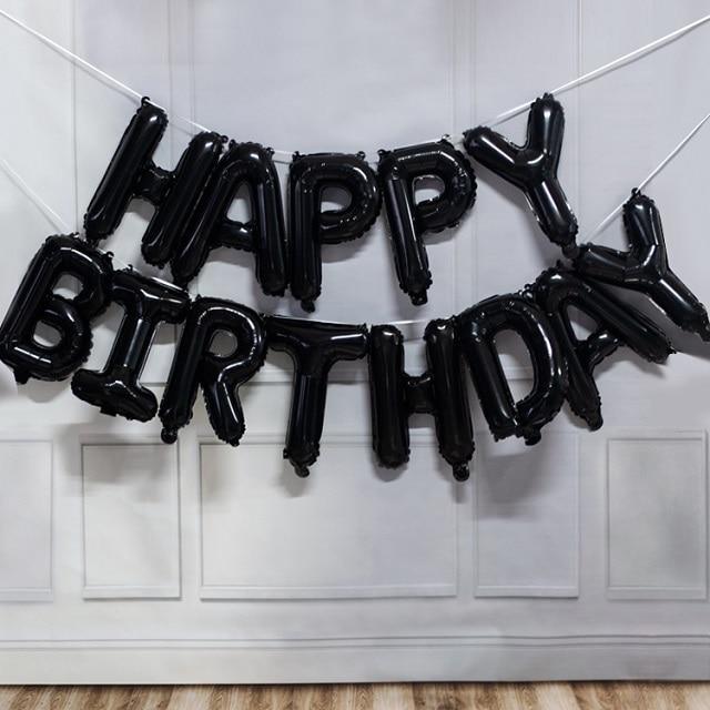 13pcs Luxury Happy Birthday Decoration Balloons Rose Gold Letter Foil Ballons Birthday Party Decorations Globos Balony Anniversaire For Birthdays and Celebrations - SJB-DIAMOND ELITES