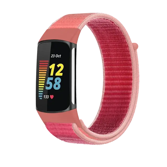 Fitbit Charge 5 6 Nylon Velcro Band - Durable Comfortable Strap - SJB-DIAMOND ELITES