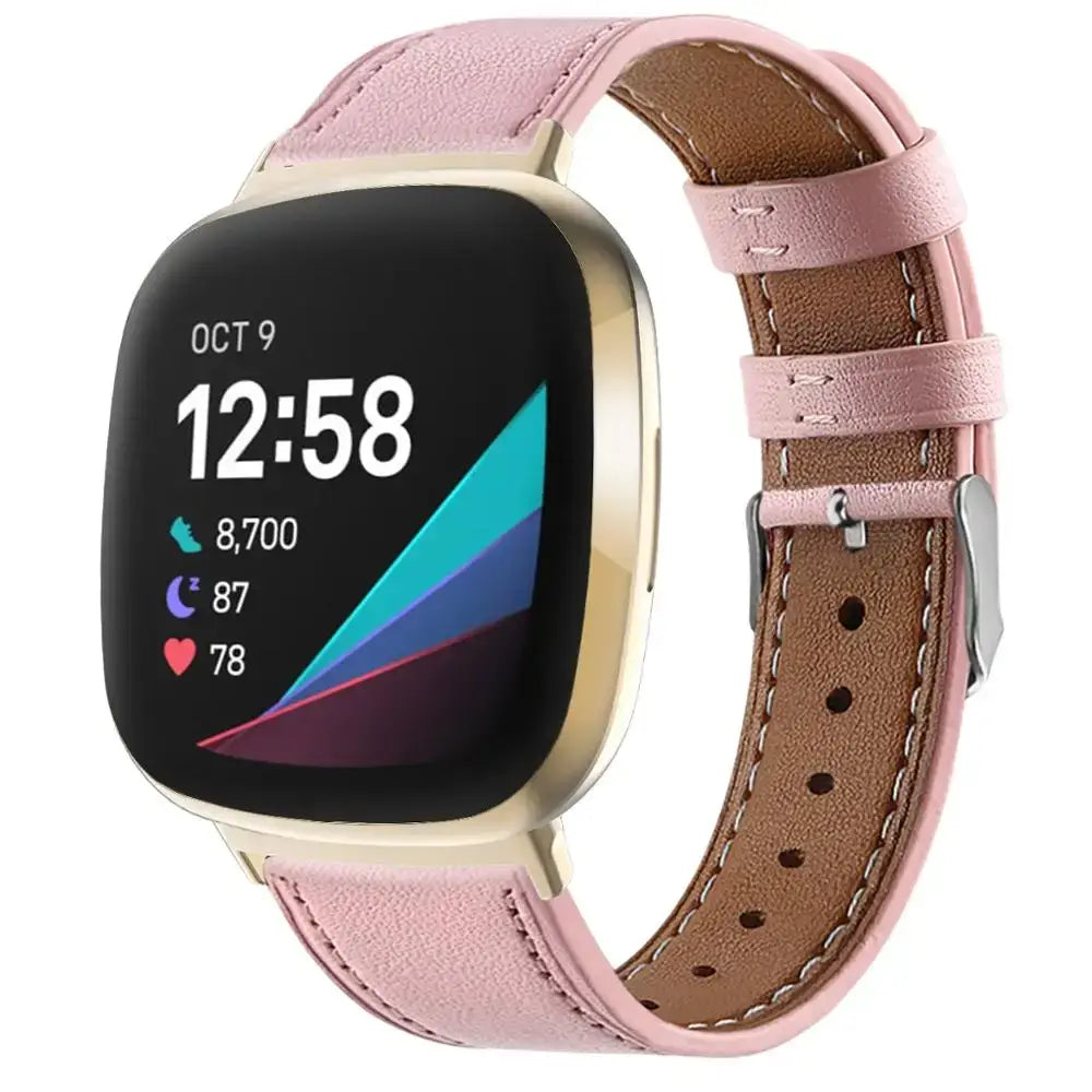 Fitbit Versa & Sense Leather Band - Durable Stylish Design - SJB-DIAMOND ELITES
