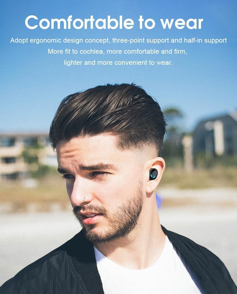 Bluetooth 5.0 Wireless Earphone TWS Headphones Touch Control Earbuds 9D Gaming Headset 3500mAh For Cell Phone - SJB-DIAMOND ELITES