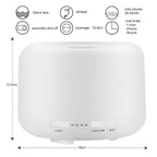 300 500ML Air Humidifier With Remote Control Colorful Non-printed Ultrasound Aroma Diffuser Pure White Dark Light Wood Grain Lootquake LLC