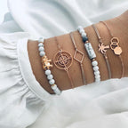 Modern Fashion New Luxury Different Style Elegant Elephant Tree Of Life Tassel Chain Bracelet Sets For Women Jewelry Trend Sets For Her - SJB-DIAMOND ELITES