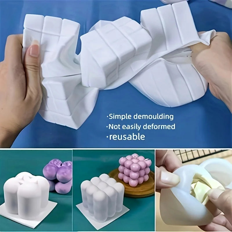 6-piece Candle Making Silicone Mold Set, Diy Accessories, Resin Art Scented Candle Mold, Home Decoration Lootquake LLC