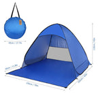 Lixada Automatic Instant Pop Up Beach Tent Lightweight Outdoor UV Protection Camping Fishing Tent Cabana Sun Shelter