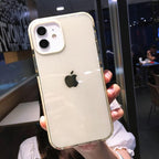 Fluorescent Color Shockproof Phone Case For iPhone 13 Pro Max 12 Mini 11 Transparent Soft Silicone Cover Transparent Case Glow In Dark Phone Case Luxury Square Case Cover For iPhone Stevvex