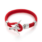 Modern Fashion Airplane Anchor Bracelets Men Charm Rope Chain Paracord Bracelet Women Male Air Force Style Wrap Metal Sport Hook Gift - SJB-DIAMOND ELITES