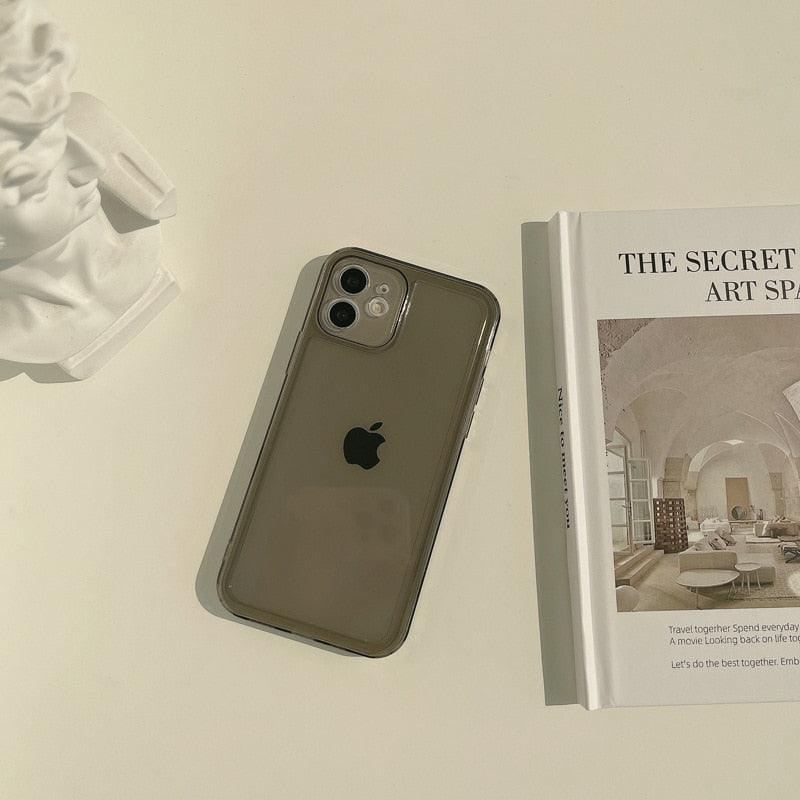 Transparent Soft Silicone Bumper Protection Retro Color Transparent Shockproof Phone Case New Silicone Phone Case Cover For Iphone 7 8 Plus 11 12 Mini 13 Pro Max X Xr Xs Max Shockproof Stevvex