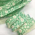 5Y 1.5cm/2.5cm Flowers Printed Cotton Floral Ribbon For Handmade DIY Craft Scrapbook Gift Packing Easter Wedding Christmas Deco Lootquake LLC