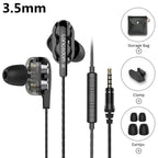 STEVVEX Wired Earphone Headphones with Microphone Dual Driver Phone Earphones Type C Ear phones - SJB-DIAMOND ELITES
