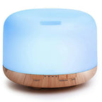 300 500ML Air Humidifier With Remote Control Colorful Non-printed Ultrasound Aroma Diffuser Pure White Dark Light Wood Grain Lootquake LLC
