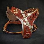 The "Hermes" leather harness - Large and Giant Breeds - SJB-DIAMOND ELITES