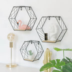Minimalist Hexagonal Iron Wall Shelf for Decoration Lootquake LLC