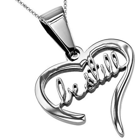 Handwriting Heart Necklace KingdomWear