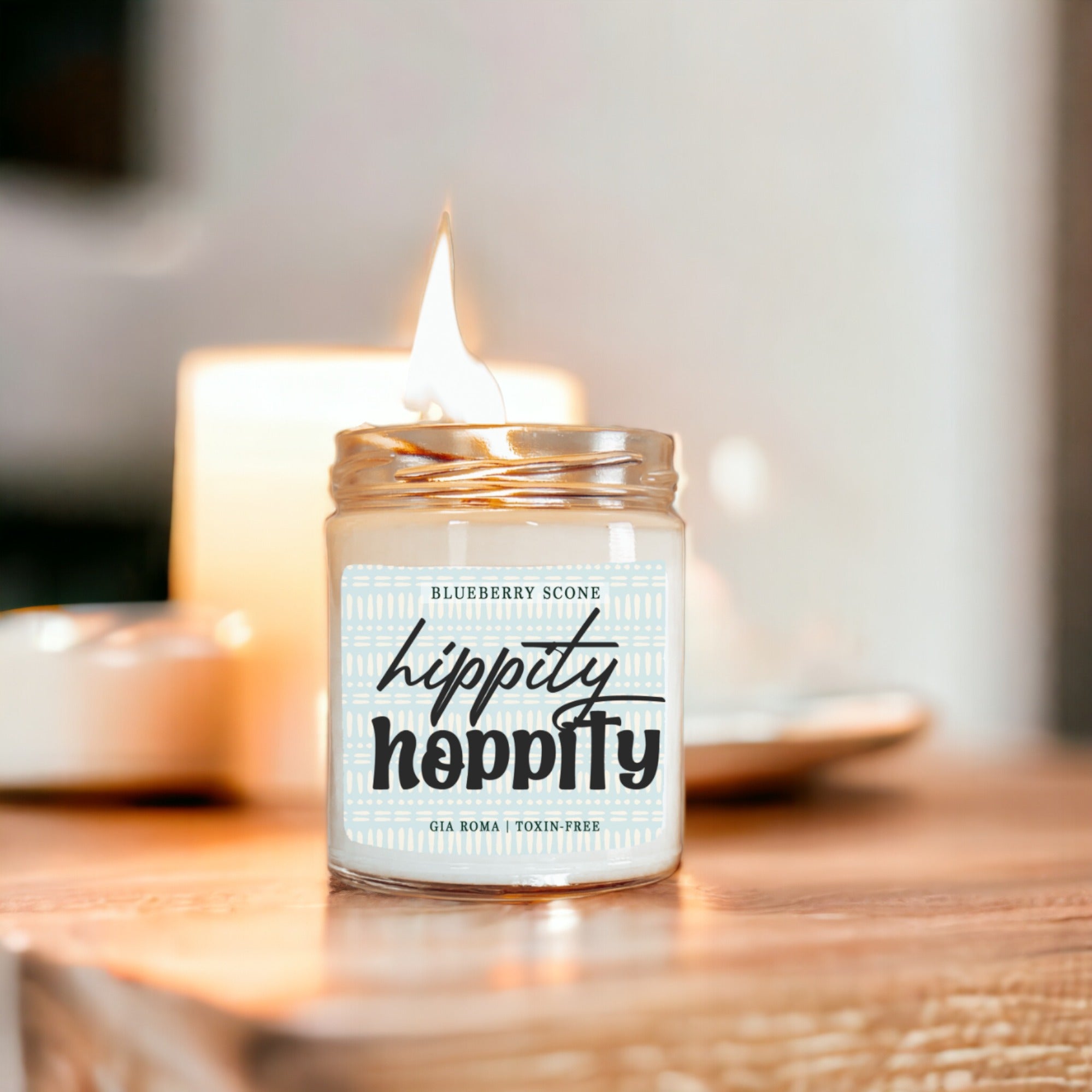 Blueberry Scone Scented Candle, Hand Poured Soy Wax, Cozy Bakery Aroma BandsCo Straps
