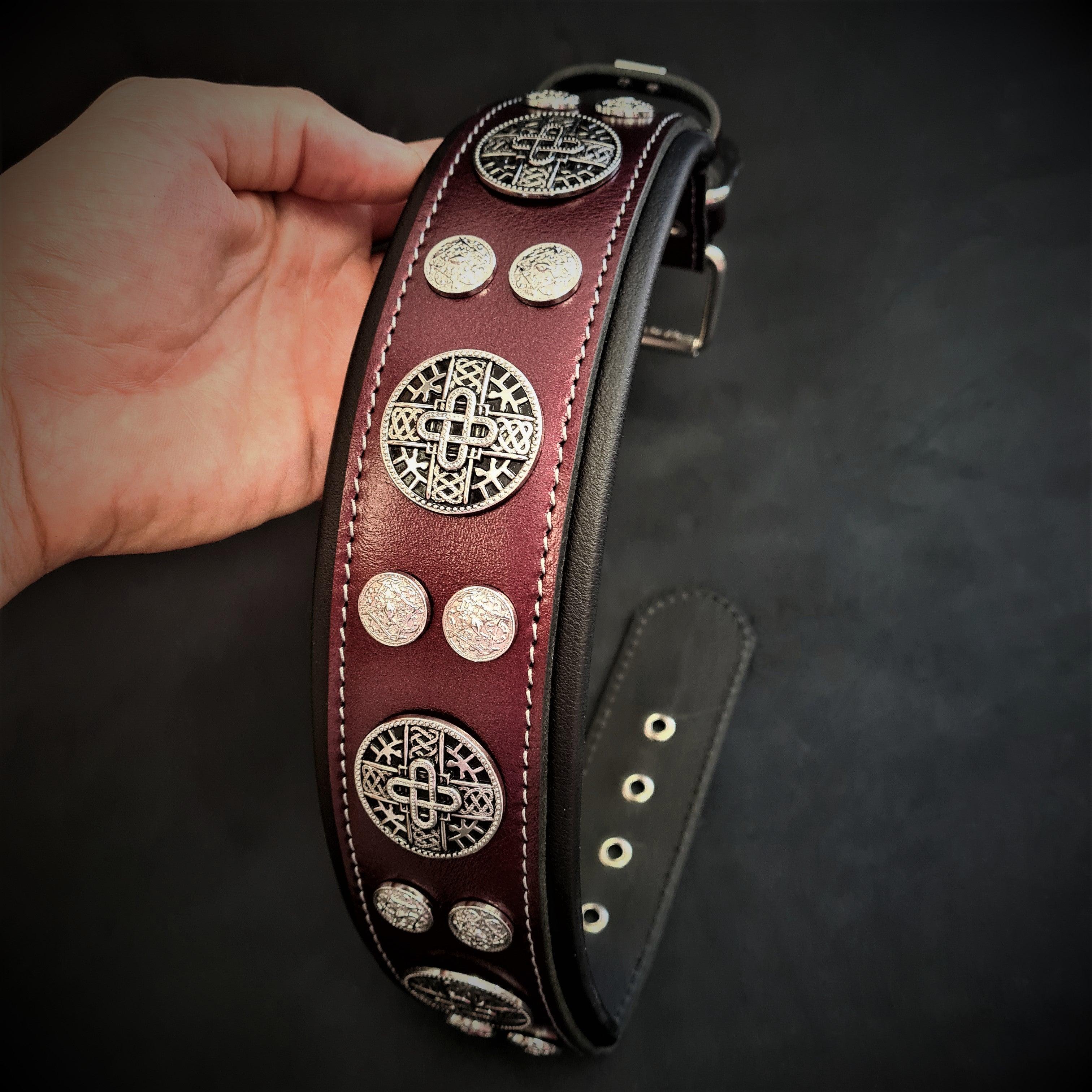 The "Hektor" Burgundy Collar LIMITED - SJB-DIAMOND ELITES